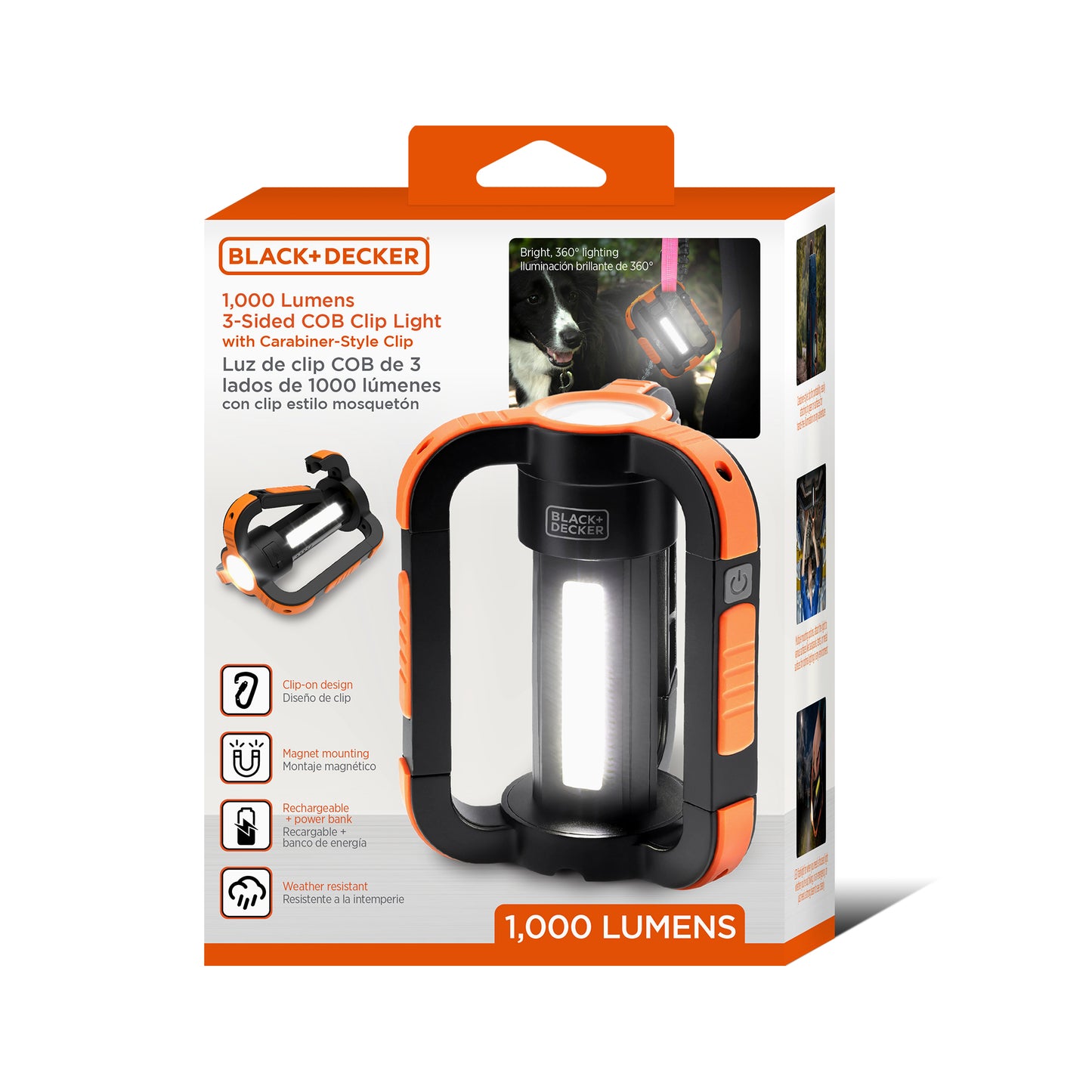 3x400Lm 3-Sided Clip Light