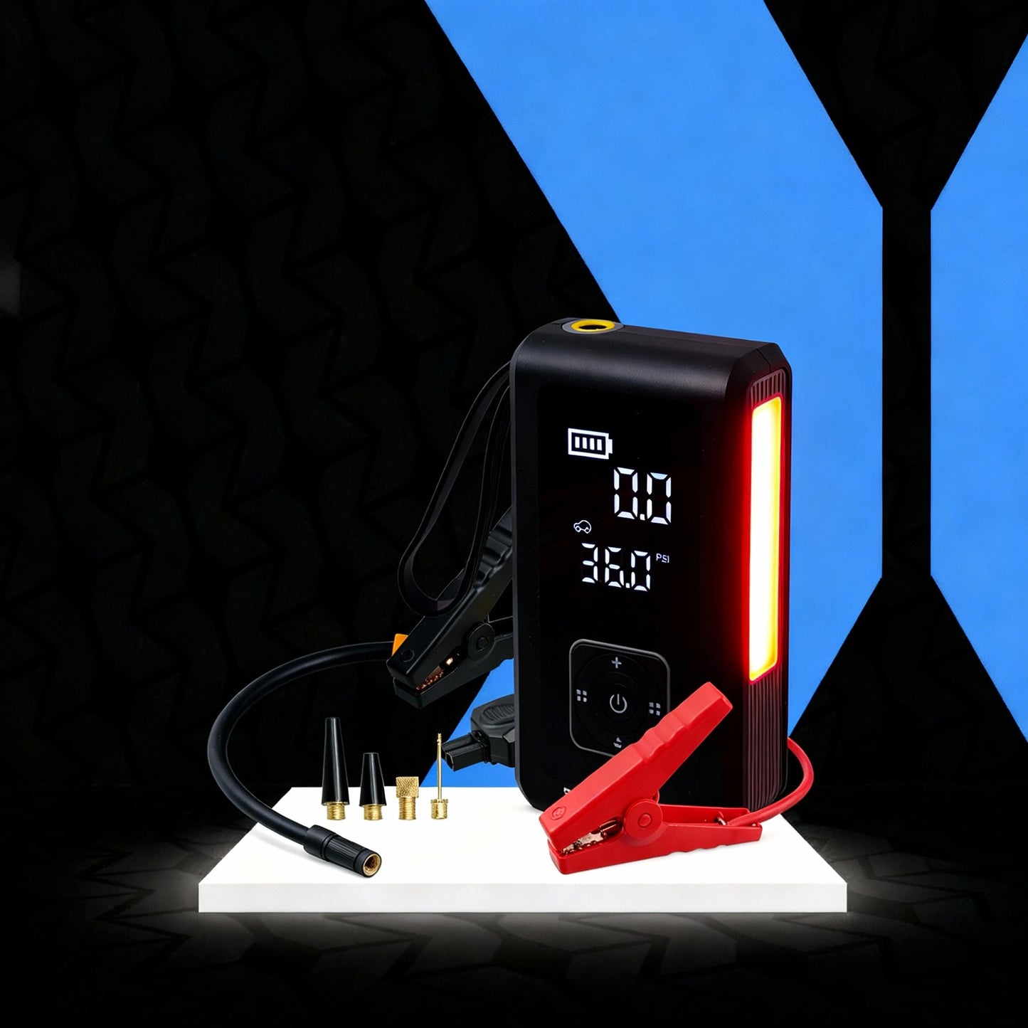 4-in-1 Jump Starter with Air Compressor
