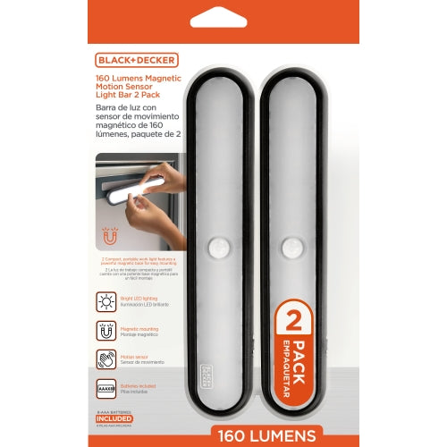 160Lm Mini Motion Bar 2Pk