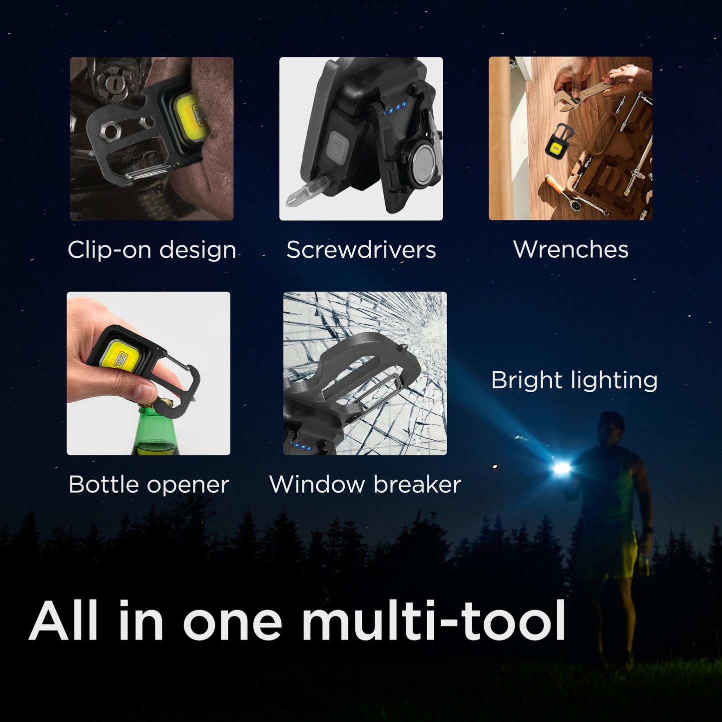 500Lm Multitool COB Clip Light