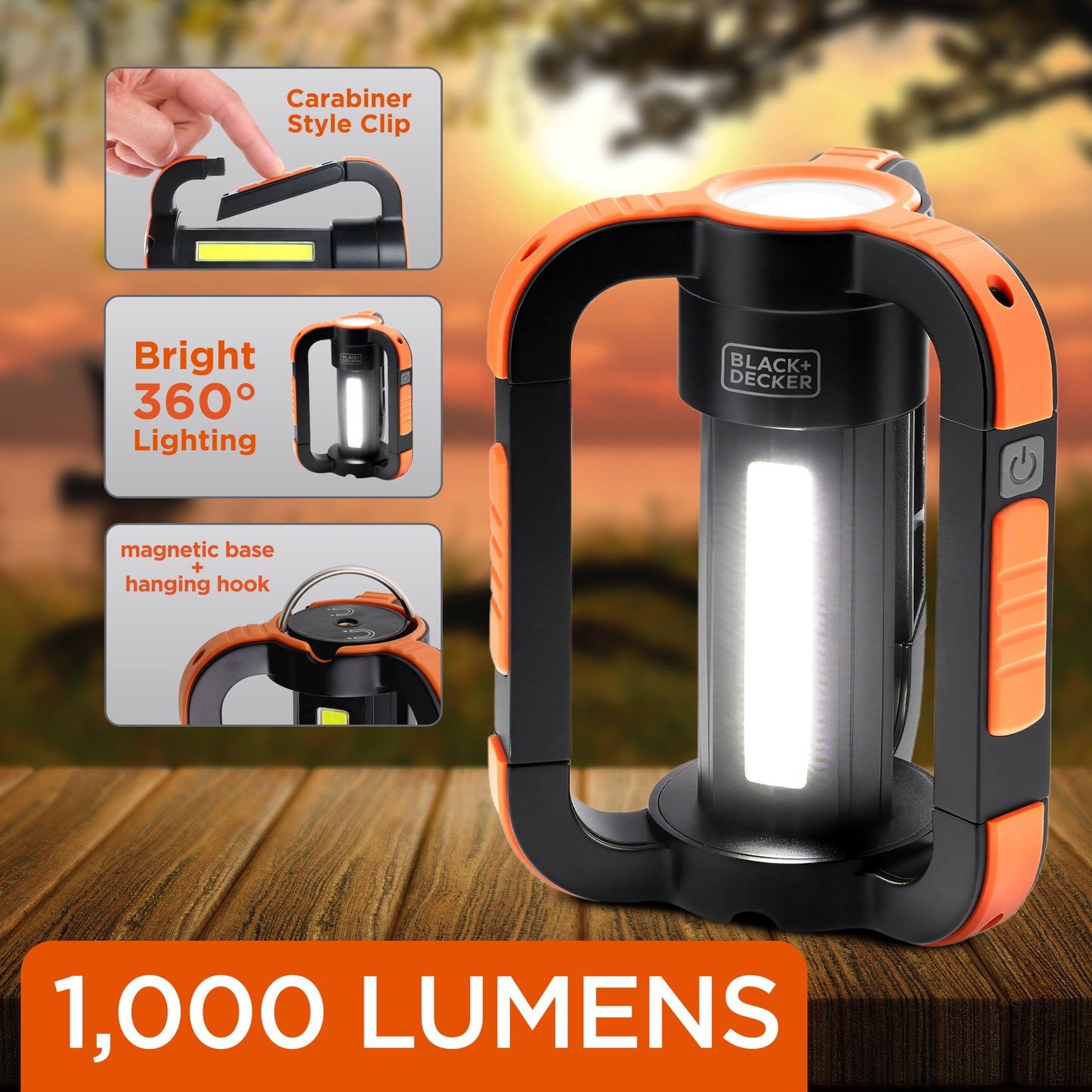 3x400Lm 3-Sided Clip Light