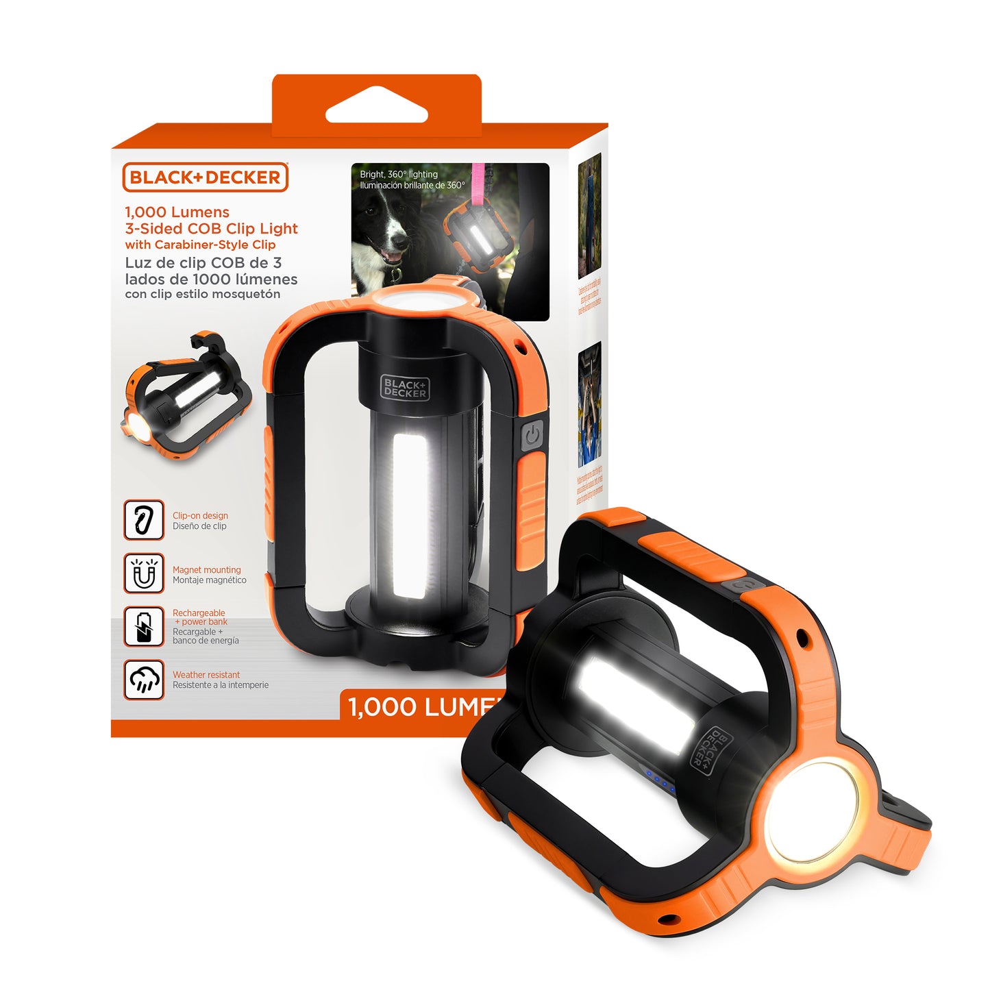 3x400Lm 3-Sided Clip Light
