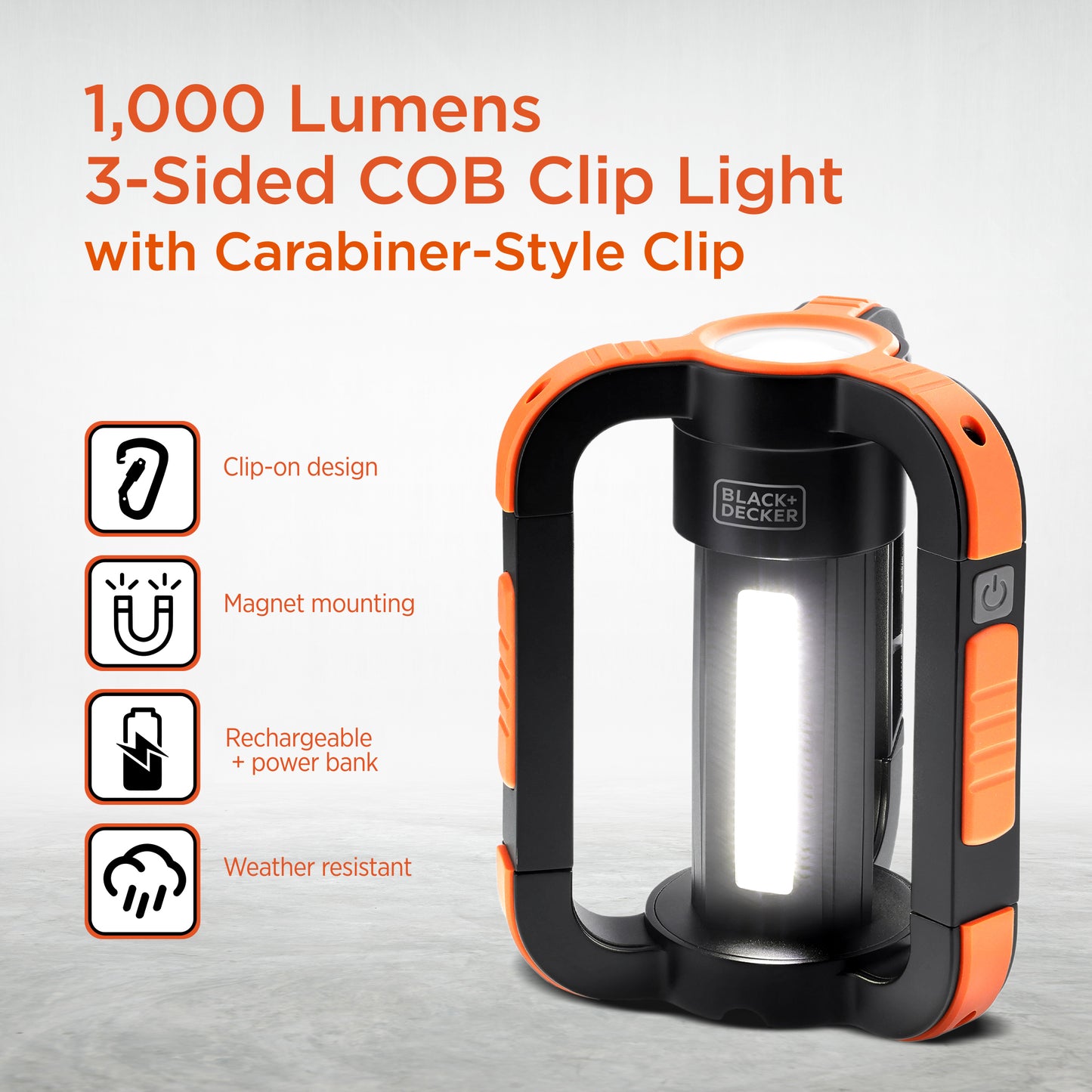 3x400Lm 3-Sided Clip Light