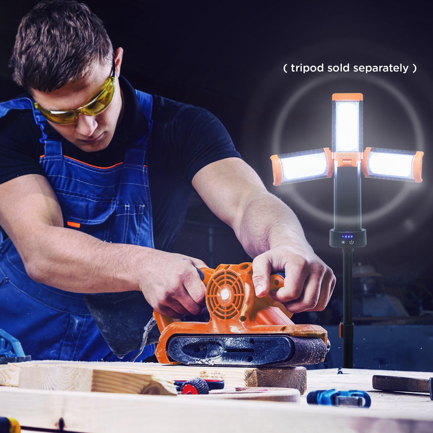 2000Lm 3-Panel Work Light