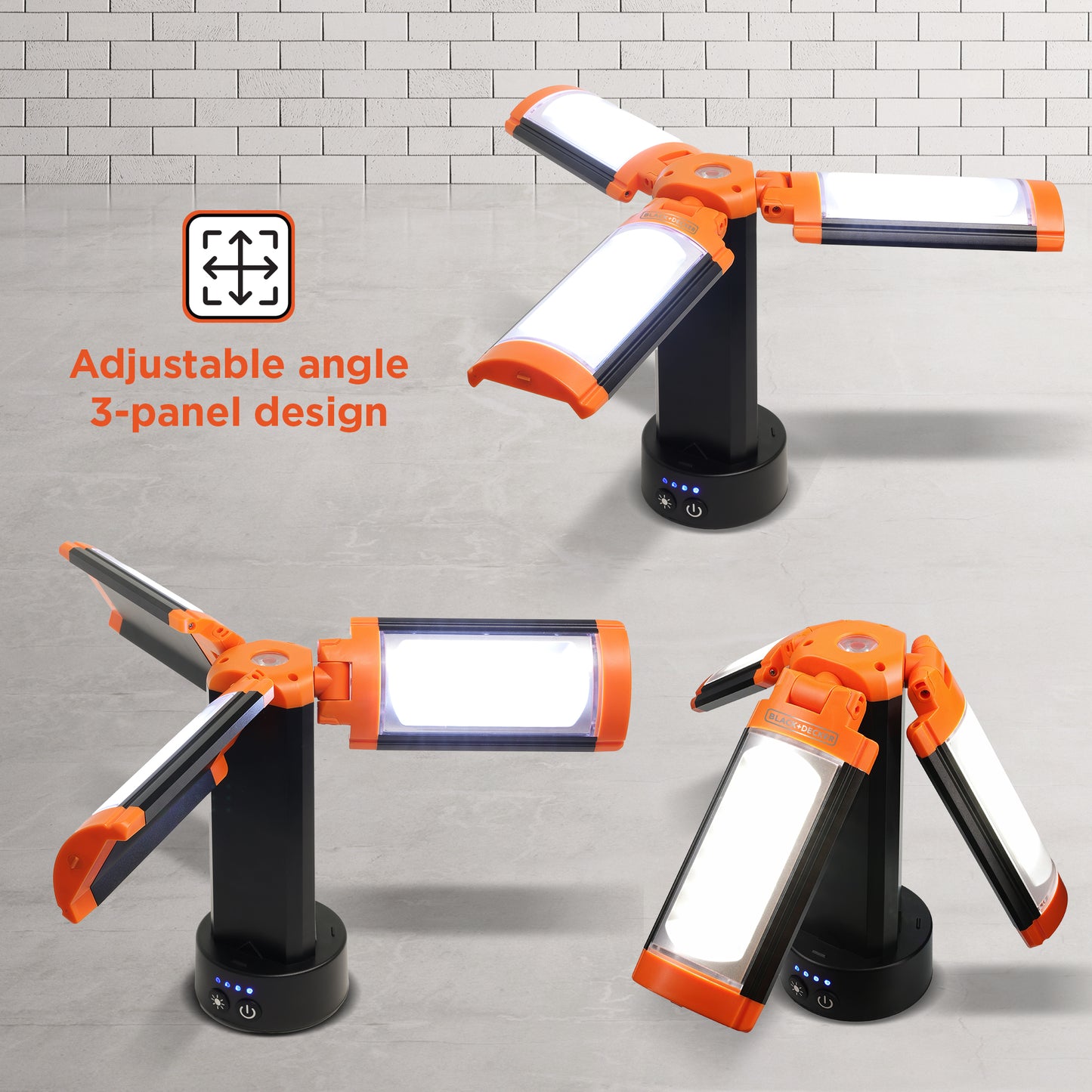 2000Lm 3-Panel Work Light