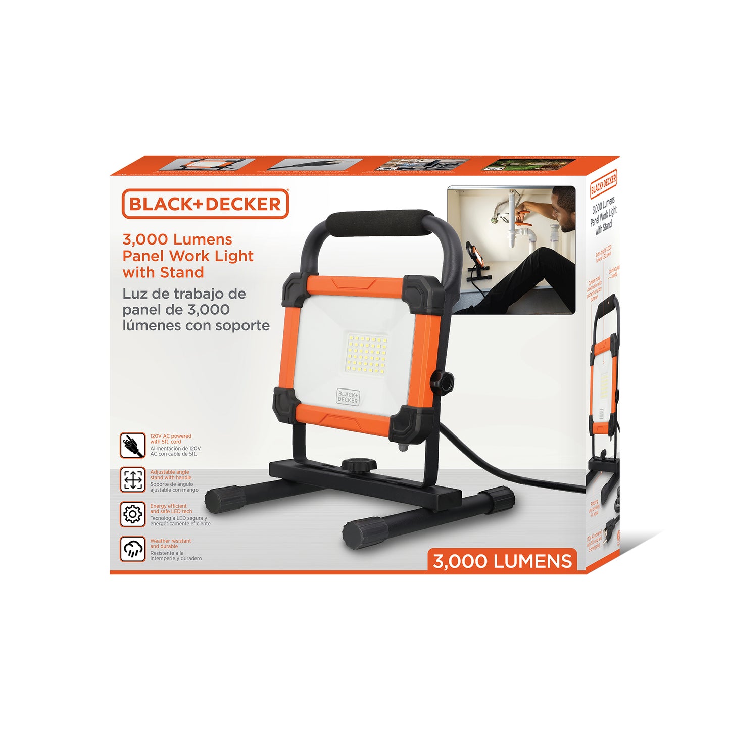 3000LM AC Light Panel w Stand