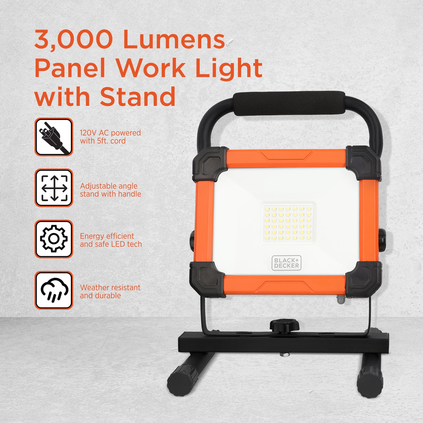 3000LM AC Light Panel w Stand