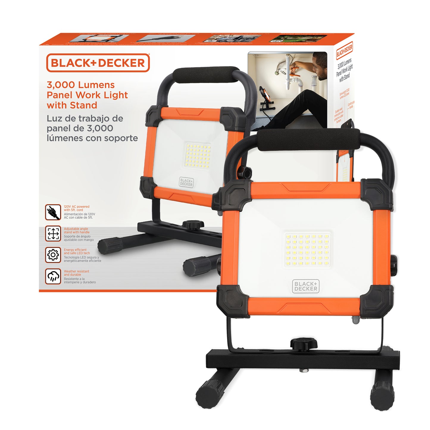 3000LM AC Light Panel w Stand