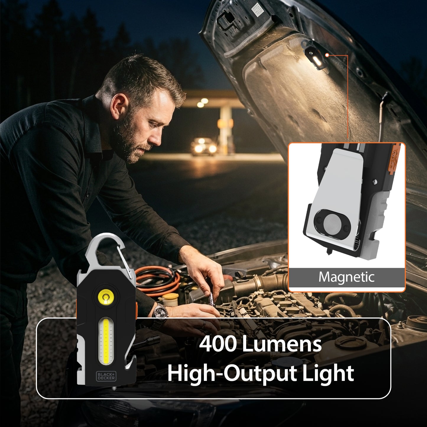 400Lm COB Auto Multitool Light