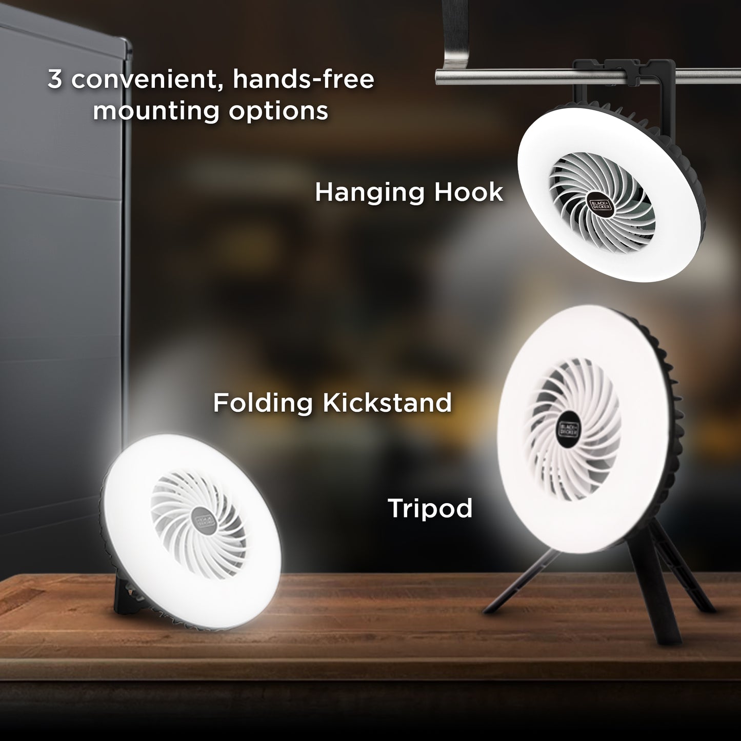400 Lumens Solar Rechargeable Fan Light