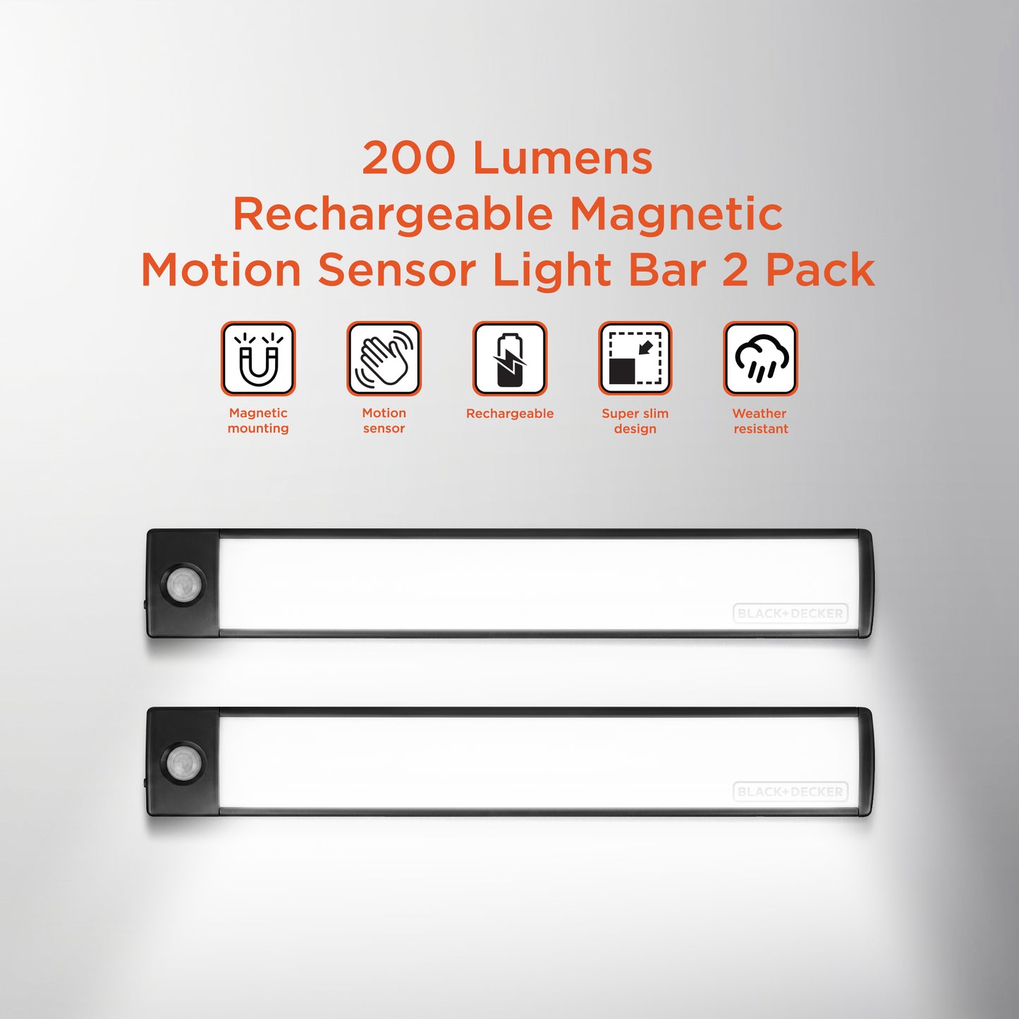 200Lm Rechargeable Motion 2PK
