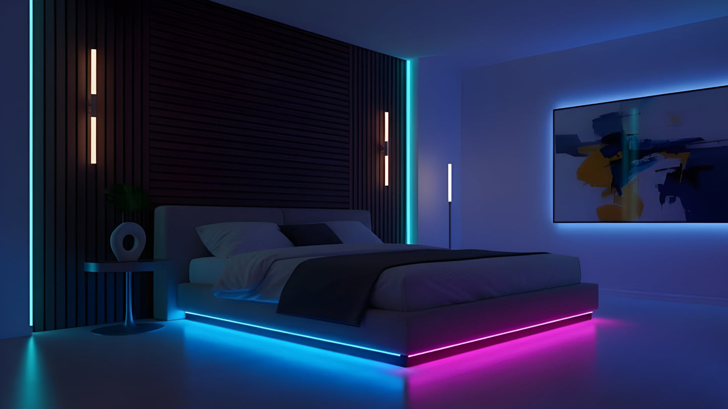 100ft Cut & Customize Indoor LED Light Strip Kit, Includes 3 Connectors
